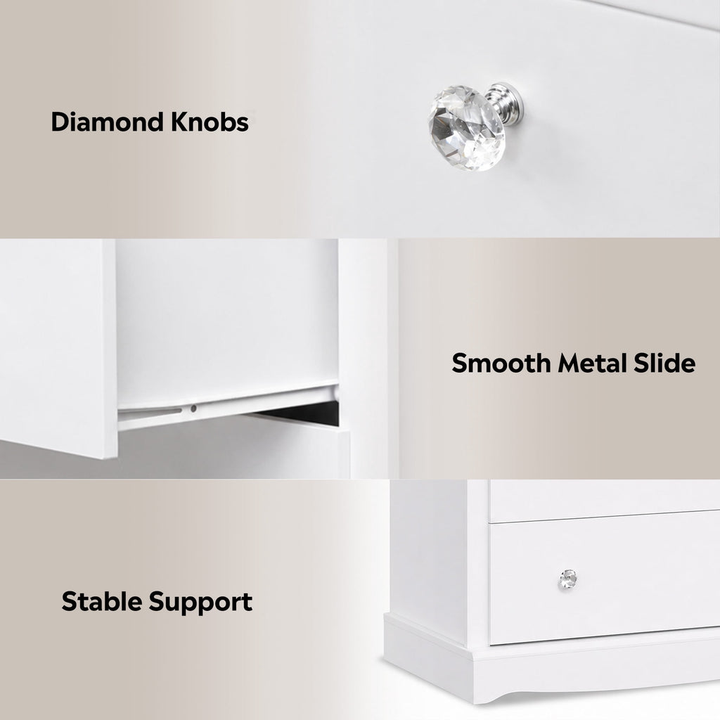 GALAXHERO 5 Drawer Dresser for Bedroom, Retro Wood Chest of Drawers, Tall Dresser with Round Metal Handle for Living Room, Hallway, Closet