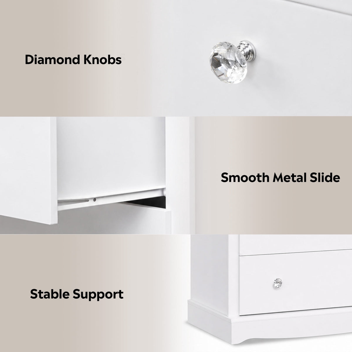 GALAXHERO 5 Drawer Dresser for Bedroom, Retro Wood Chest of Drawers, Tall Dresser with Round Metal Handle for Living Room, Hallway, Closet