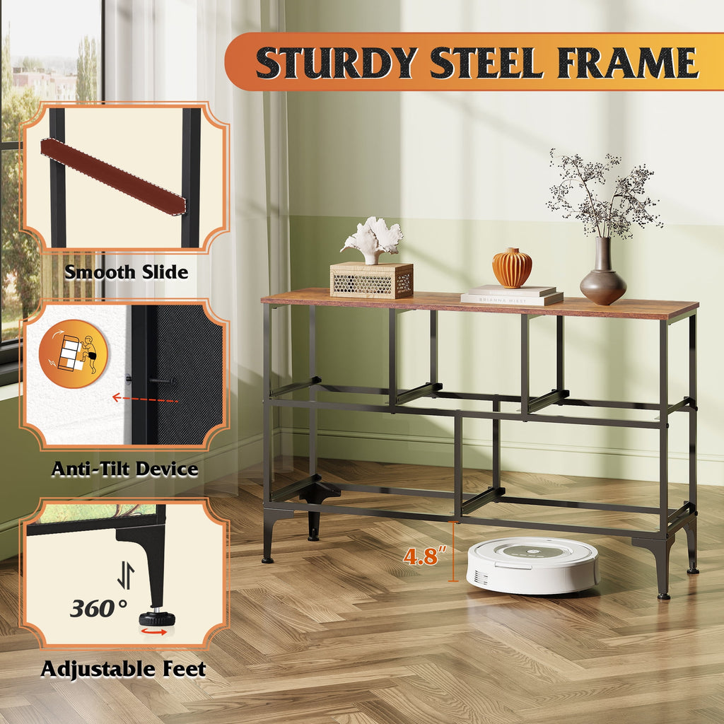 GALAXHERO 5-Drawer Wide Fabric Dresser Storage Organizer Unit, Chest of Drawers with Fabric Bins for Bedroom, Closet, Living Room, Hallway, Floral Painted