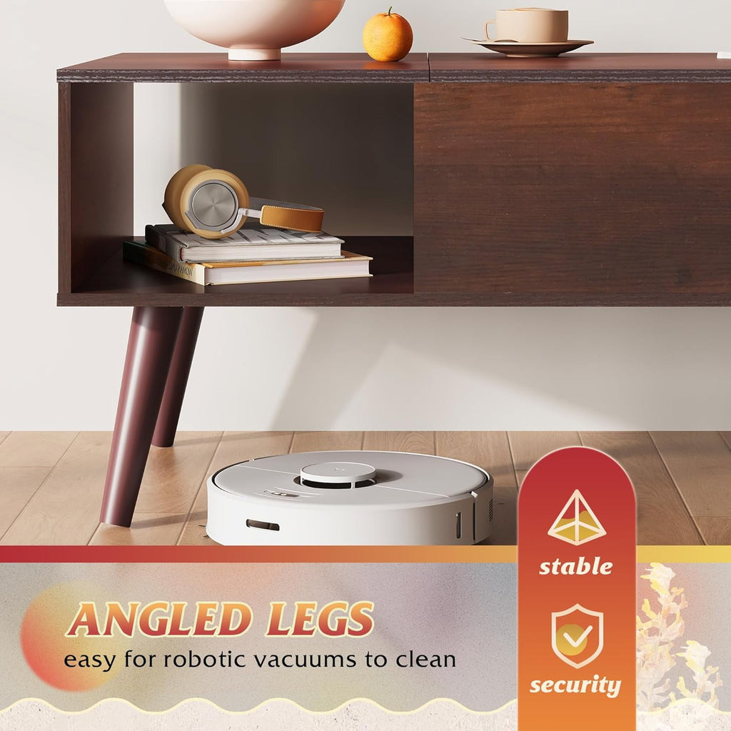 GALAXHERO Lift Top Coffee Table with Storage Small Living Room Table with Storage Shelf & Hidden Compartment