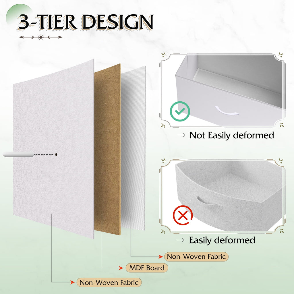 GALAXHERO 12-Drawer Tall Fabric Dresser with Wood Top and Steel Frame, Storage Chest of Drawers for Bedroom, Closet