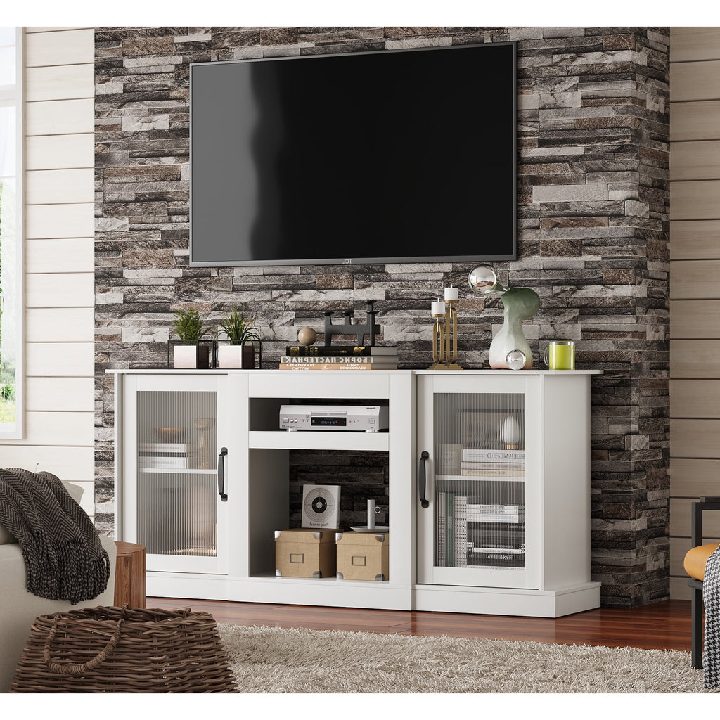 GALAXHERO TV Stand for 65 inch TV Media Console Cabinet with Storage and Open Shelves Entertainment Center for Living Room, Bedroom