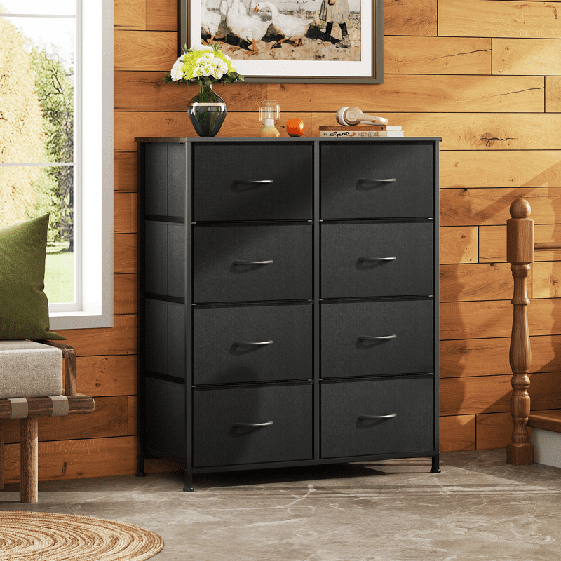 GALAXHERO 8 Drawer Fabric Dresser for Bedroom, Storage Bins Chest of Drawer for Closet, Living Room, Hallway