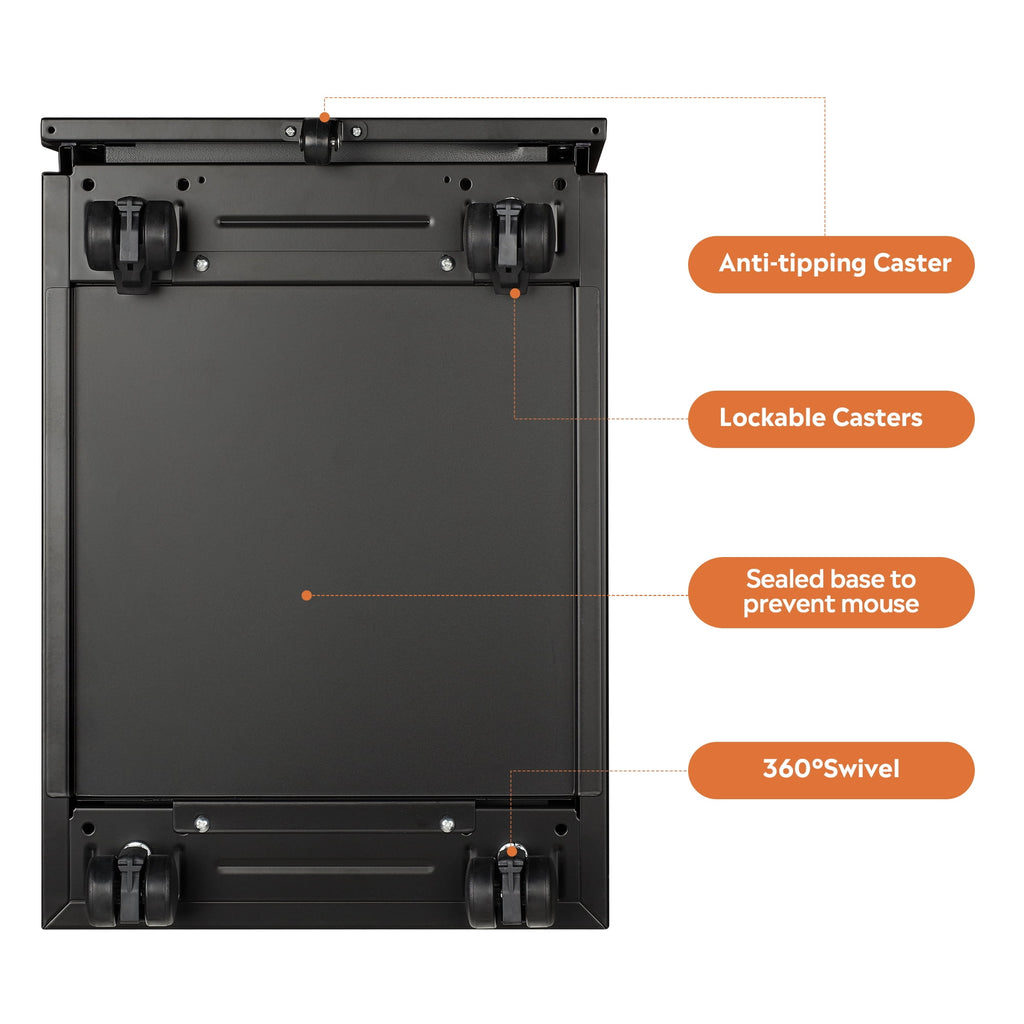GALAXHERO 3 Drawer File Cabinet, Fully Assembled Except Casters, Metal Under Desk Cabinet with Lock, Rolling Filing Cabinet for Home Office, Legal/Letter Size