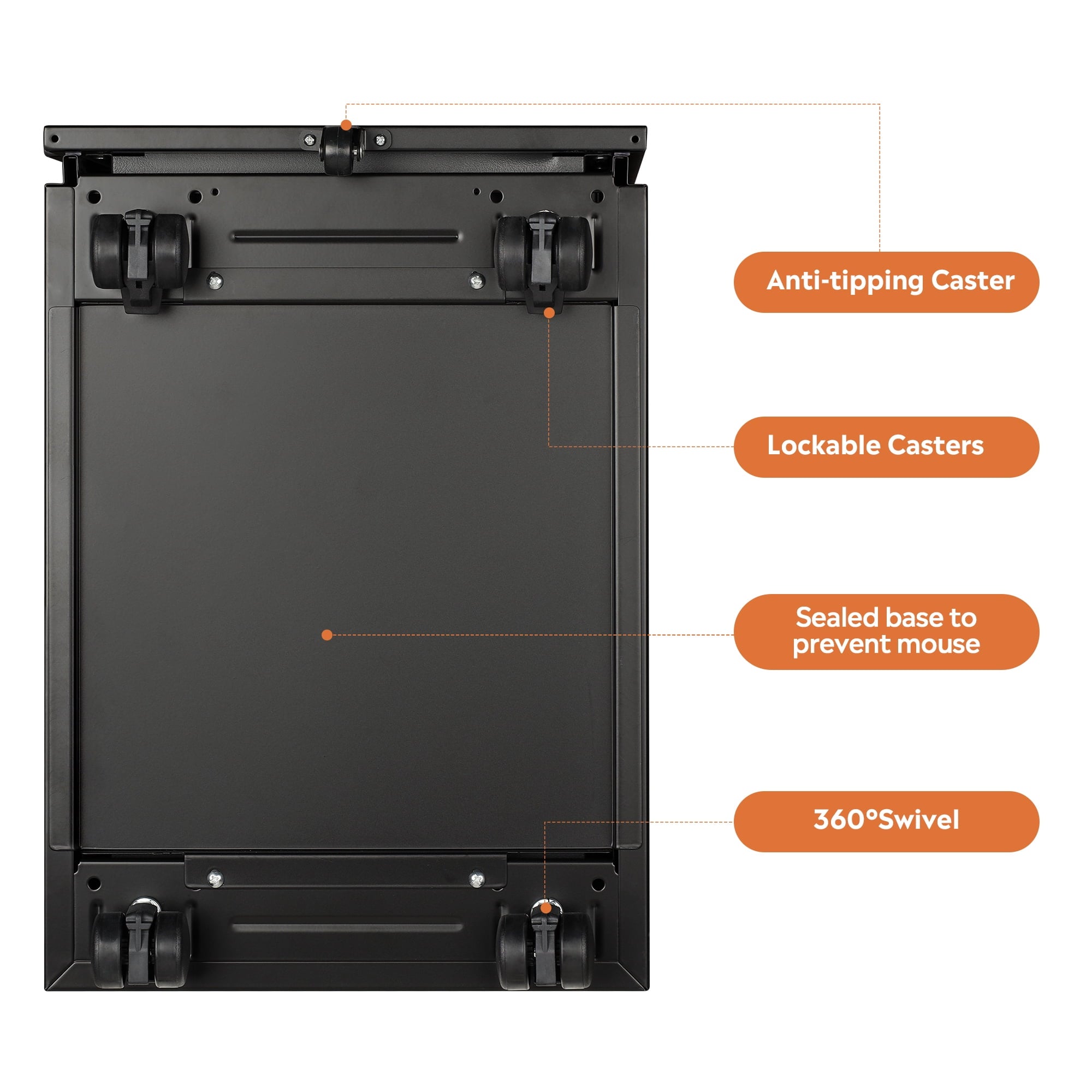 GALAXHERO 3 Drawer File Cabinet, Fully Assembled Except Casters, Metal Under Desk Cabinet with Lock, Rolling Filing Cabinet for Home Office, Legal/Letter Size