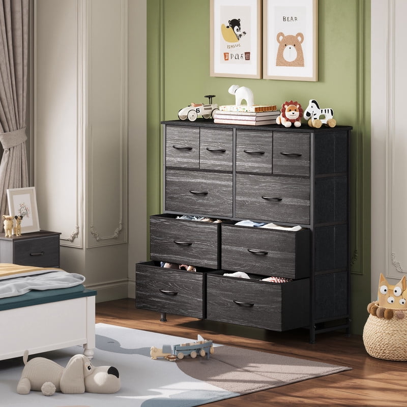 GALAXHERO Dresser for Bedroom with 10 Drawers, Wide Fabric Dresser for Storage and GALAXHERO Organization, Chest of Drawers for Living Room, Hallway, Closet