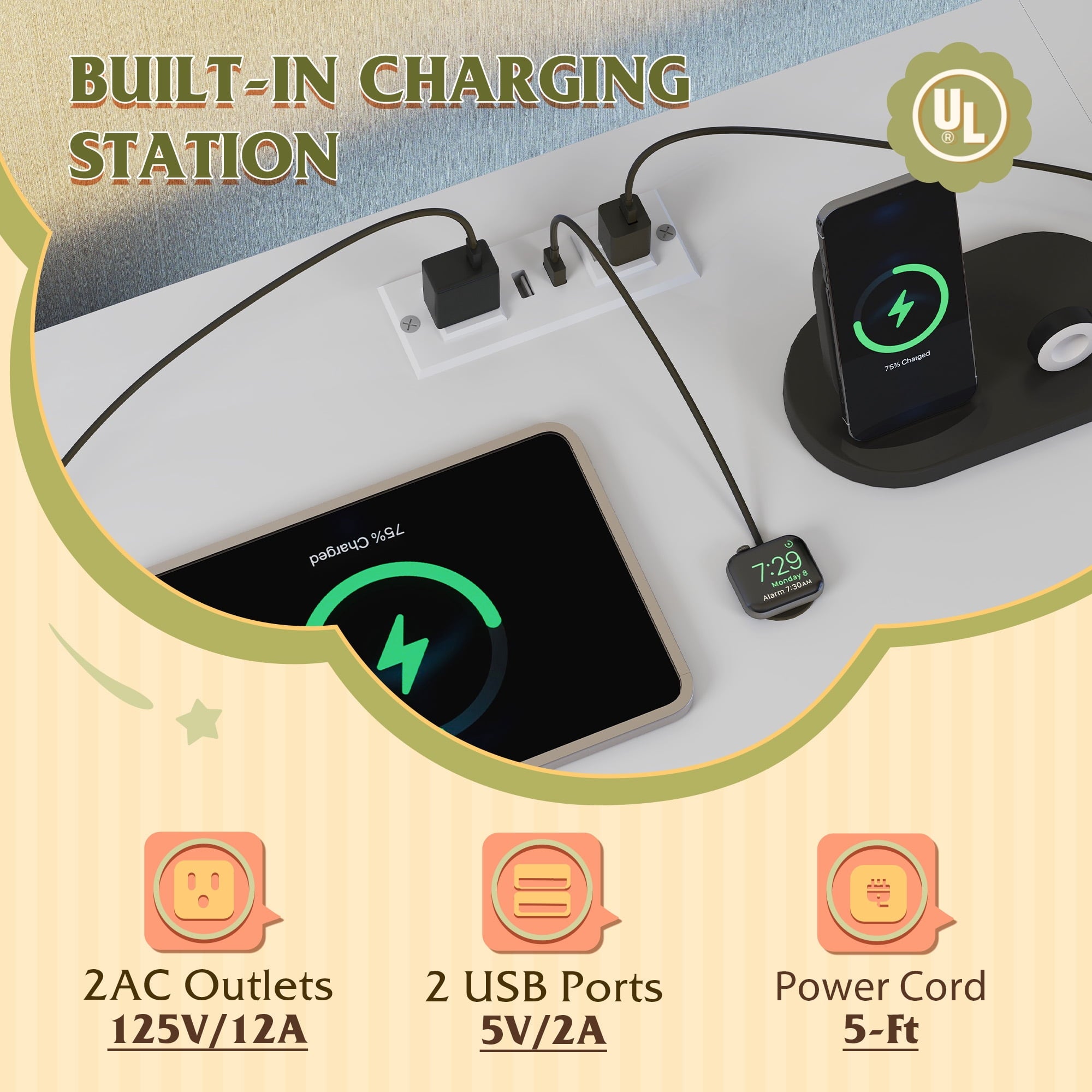 GALAXHERO 13 Fabric Drawers Dresser for Bedroom, TV Stand for 55, Entertainment Center with LED Lights & Charging Station, Media Console Table with Open Shelves for Living Room, Charcoal