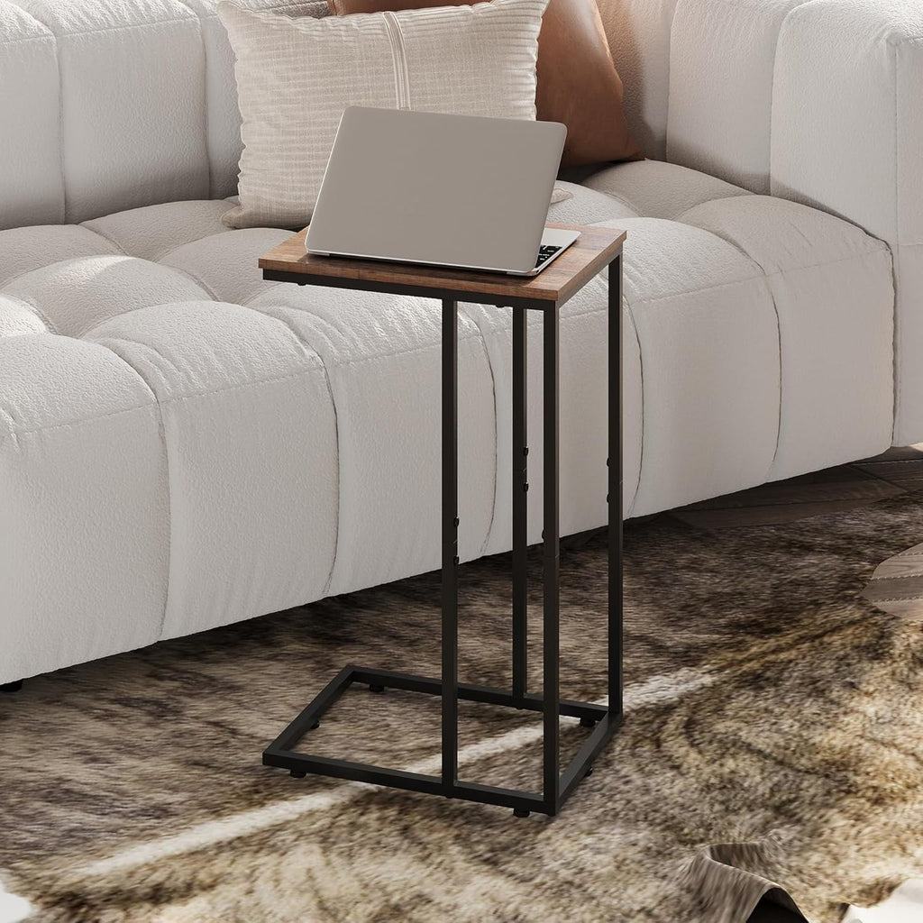 GALAXHERO C-Shaped End Table Small Side Table for Couch Sofa C Table for Living Room, Bedroom