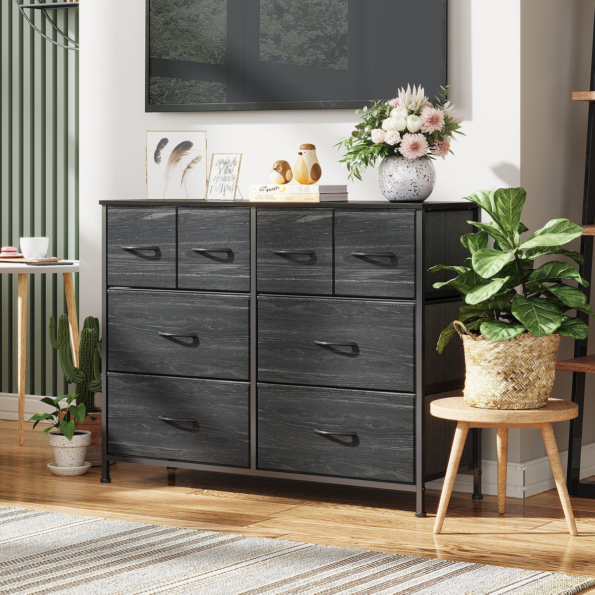 GALAXHERO 8 Drawers Dresser for Bedroom, Wide Fabric Storage Chest Drawers for Closet, Entryway