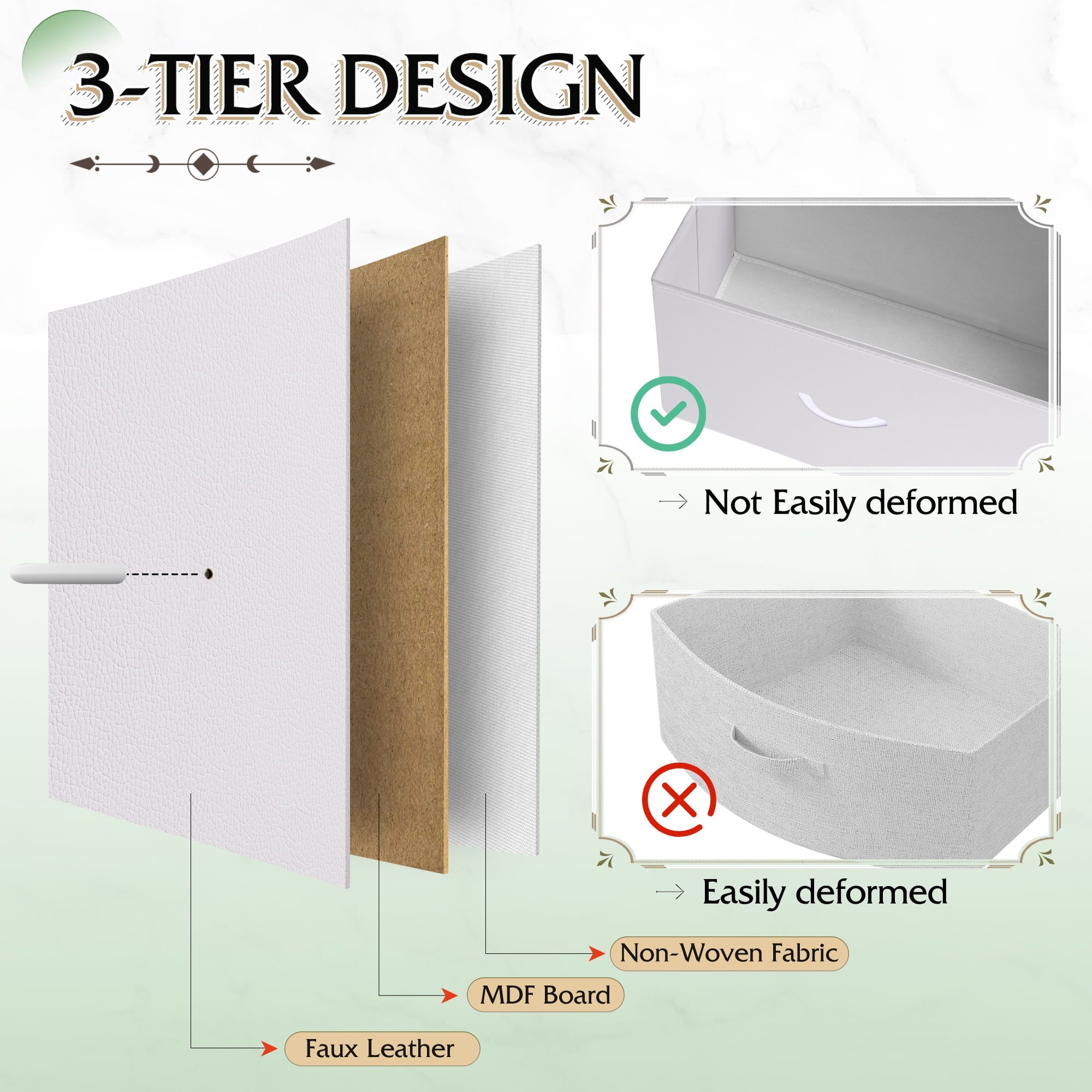 GALAXHERO 9-Drawer Fabric Dresser, Tall Storage Tower for Bedroom, Hallway, Entryway, Closet, Chest Organizer Unit with Fabric Bins, Steel Frame, Wood Top, Wood Grain Print