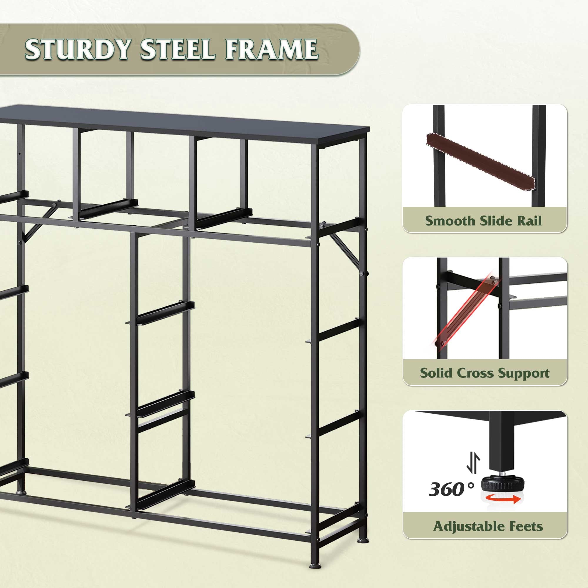 GALAXHERO 9-Drawer Fabric Dresser, Tall Storage Tower for Bedroom, Hallway, Entryway, Closet, Chest Organizer Unit with Fabric Bins, Steel Frame, Wood Top, Wood Grain Print