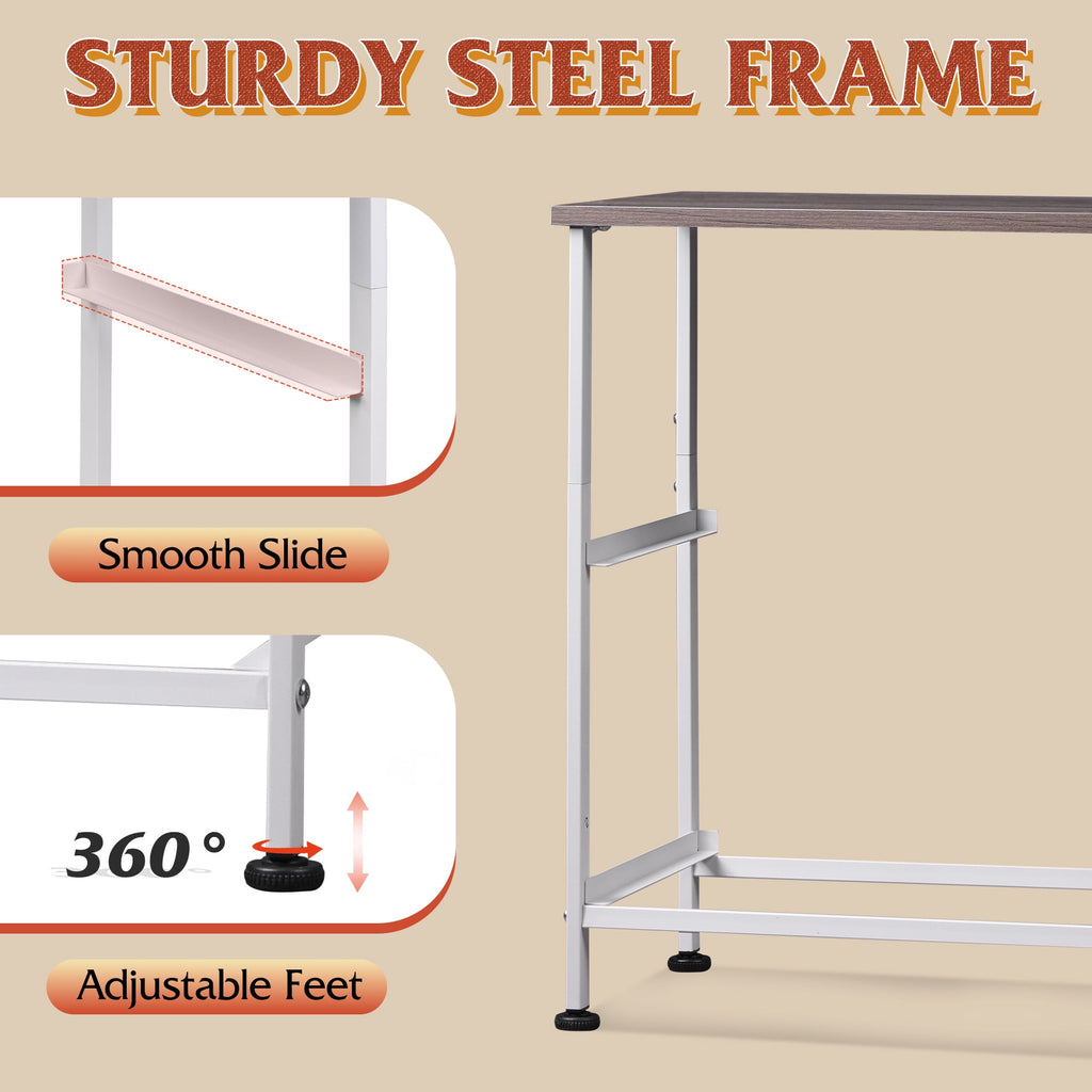 GALAXHERO Nightstand with 2 Drawers, Small Dresser for Closet, End Table with Fabric Bin, Bedside Table for Bedroom, Entryway, College Dorm, Greige Oak